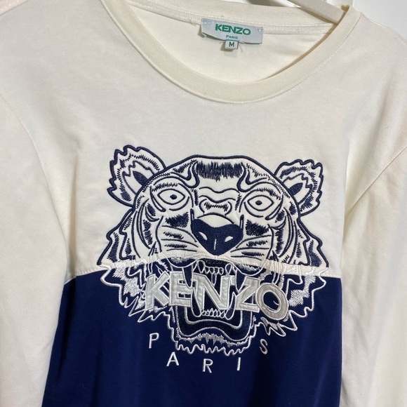 Kenzo Colorblocked Logo Embroidered Crew Sweatshirt - Picture 16 of 16